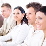 Picture of happy workers at health and wellbeing workshop